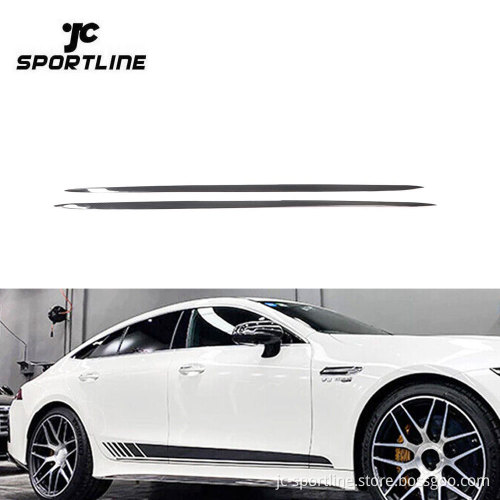 Carbon Fiber X290 GT53 Side Skirts Trim for Mercedes Benz AMG GT 43 4-Door Coupe 2019-2021